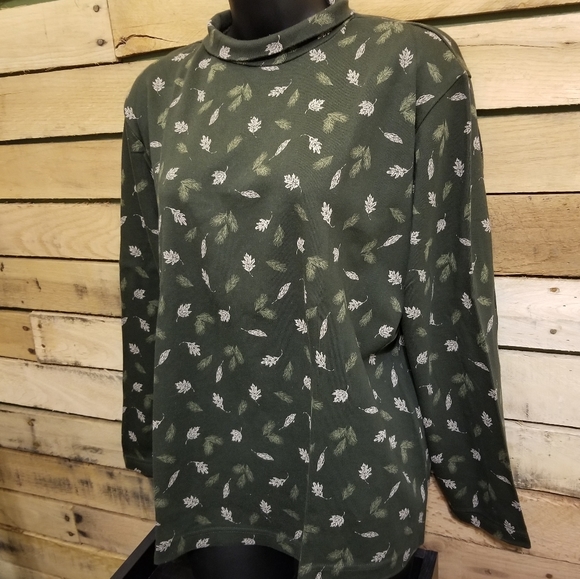 Croft & Barrow Leaf Print Shirt - Picture 2 of 3